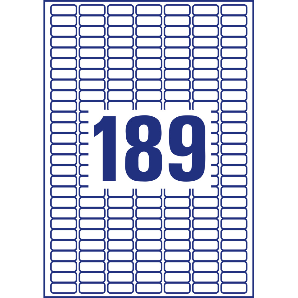 L4731REV-25 Universal-Etiketten - 25,4 x 10 mm, weiß, 5.670 Etiketten/30 Blatt, wiederablösbar