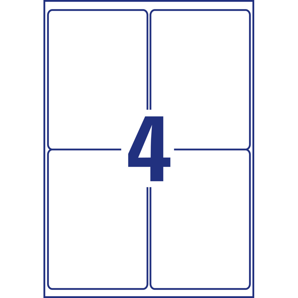 L4733REV-25 Universal-Etiketten - 99,1 x 139 mm, weiß, 120 Etiketten/30 Blatt, wiederablösbar