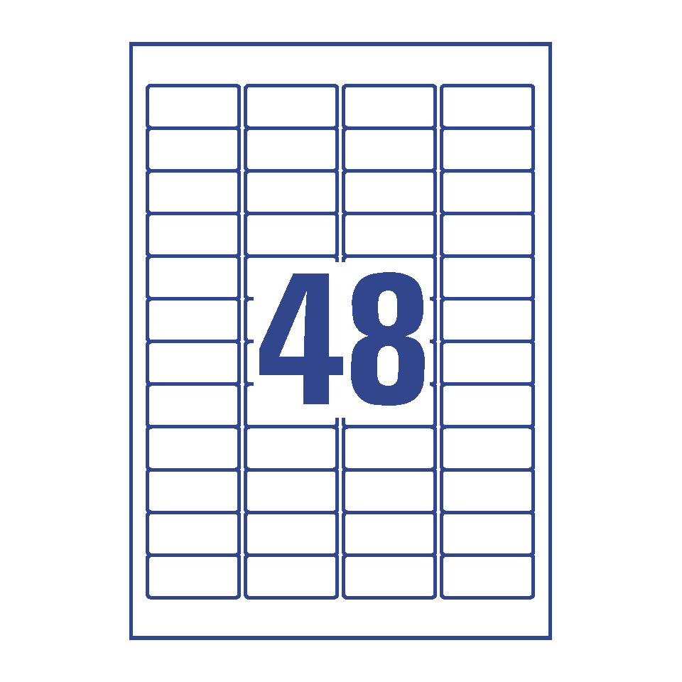 L4736REV-25 Universal-Etiketten - 45,7 x 21,2 mm, weiß, 1.440 Etiketten, wiederablösbar