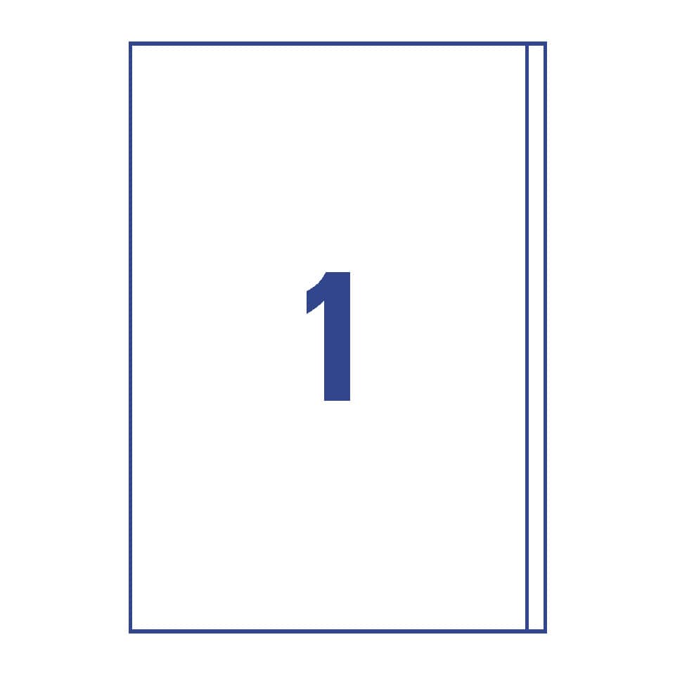 3418 Universal-Etiketten - 200 x 297 mm, weiß, 100 Etiketten/100 Blatt, permanent