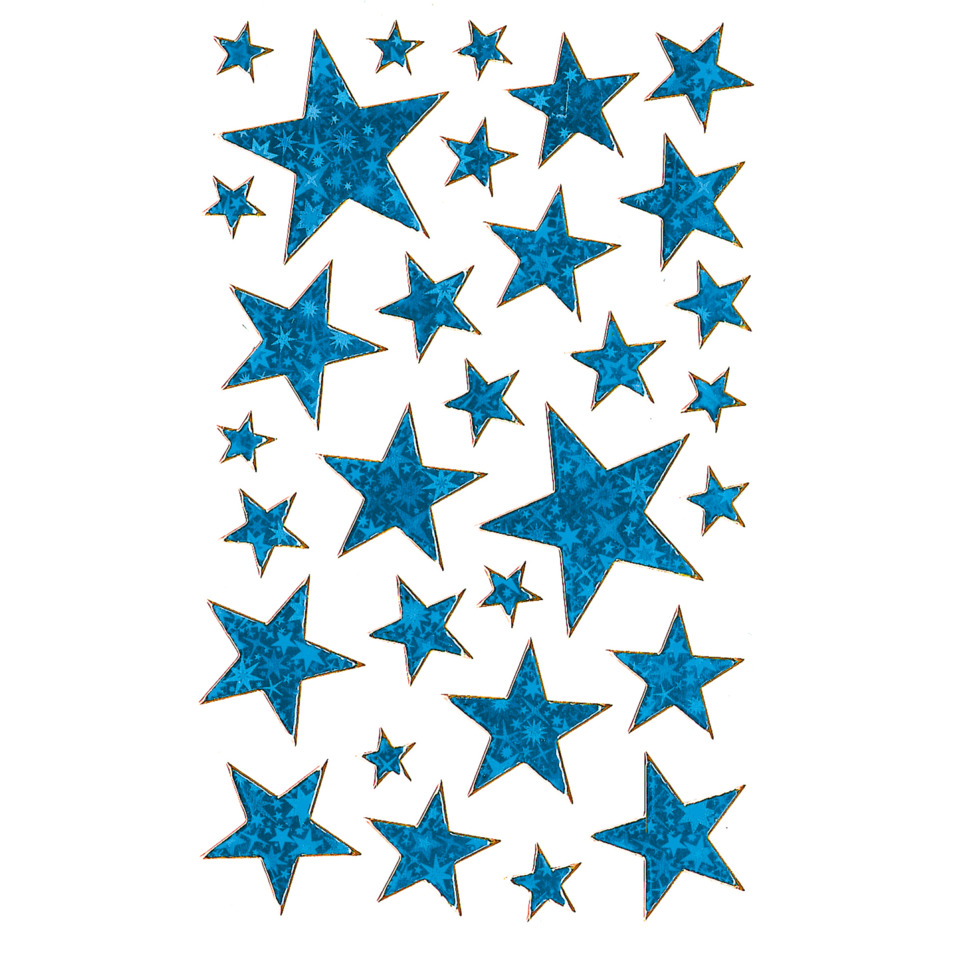 Z-Design 52259, Weihnachtssticker, Sterne, 1 Bogen/38 Sticker