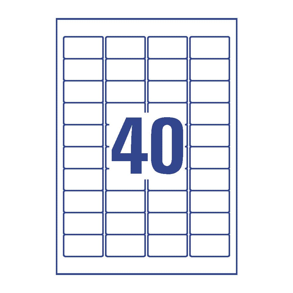 L4770-25 Adress-Etiketten (A4, 1.000 Stück, 45,7 x 25,4 mm) 25 Blatt transparent