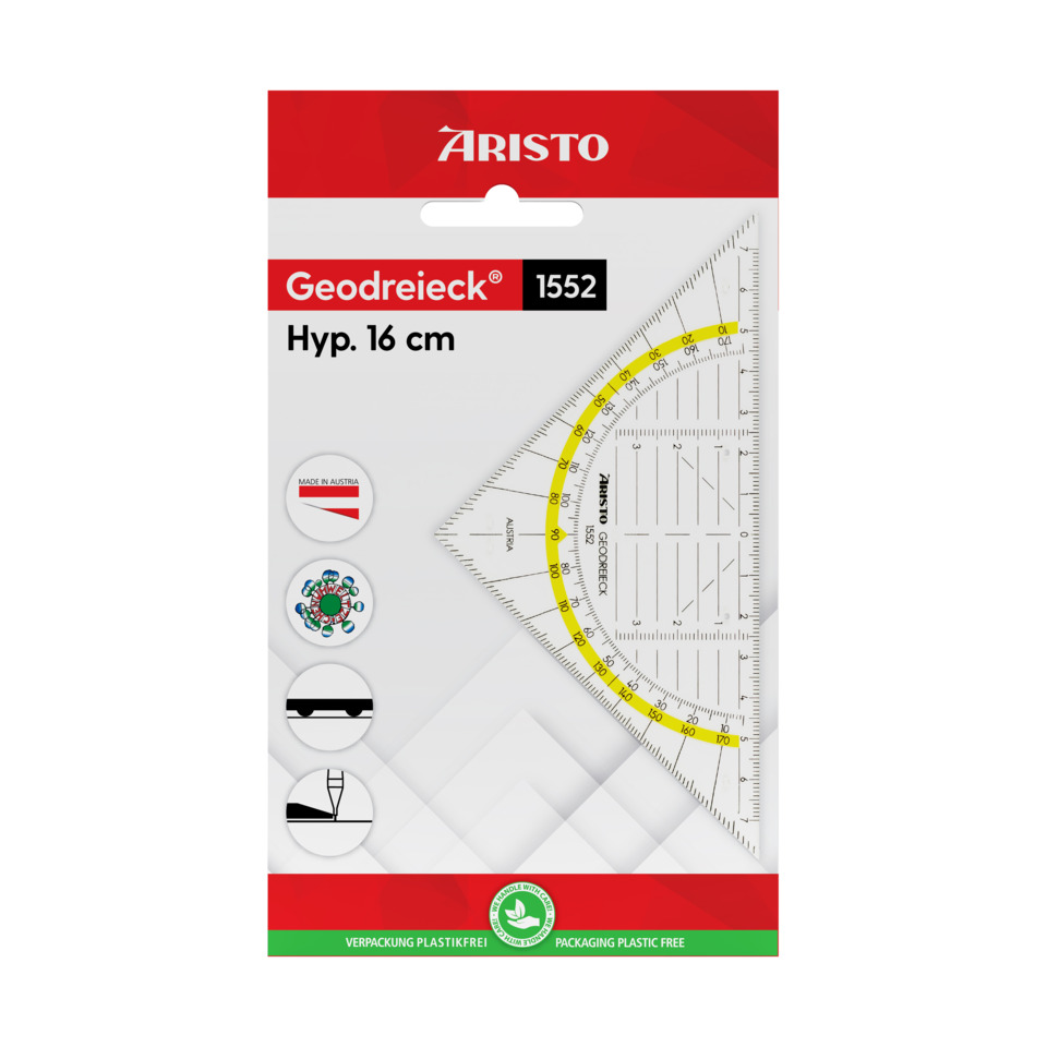 Geo-Dreieck®, Plexiglas®, 160 mm
