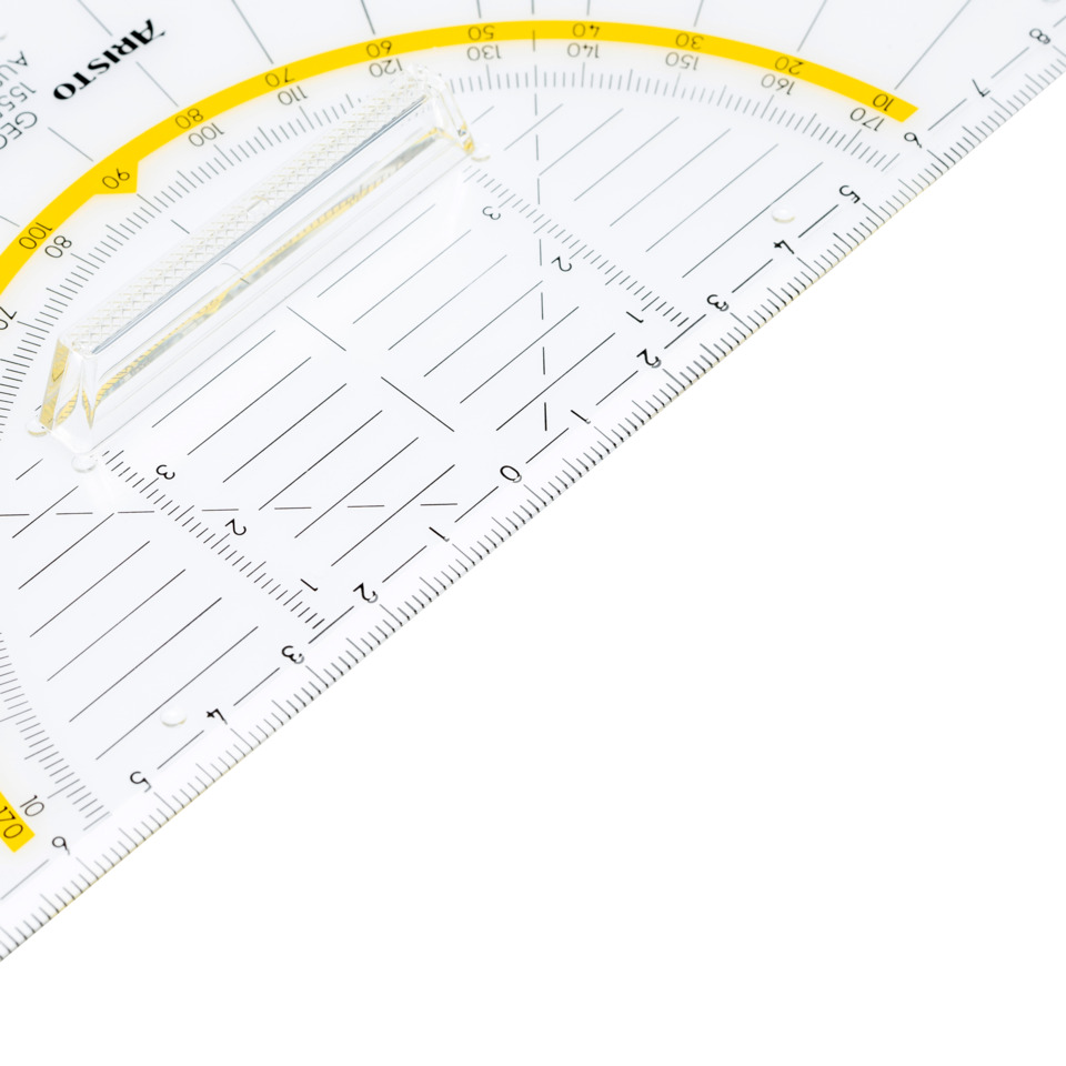 Geo-Dreieck® mit Griff, Plexiglas®, 225 mm