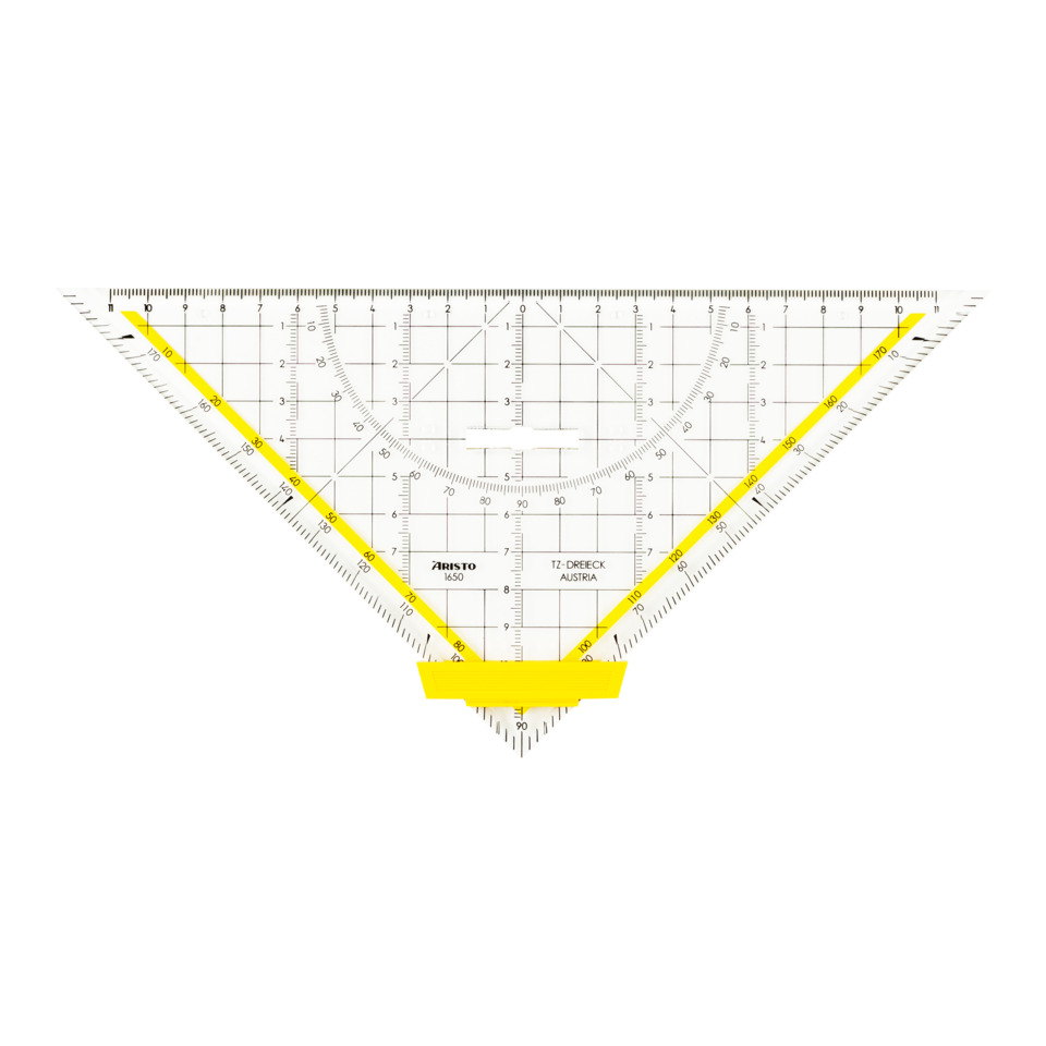 Zeichendreieck TZ-Dreieck®, Plexiglas® mit Griff, 250 mm, glasklar