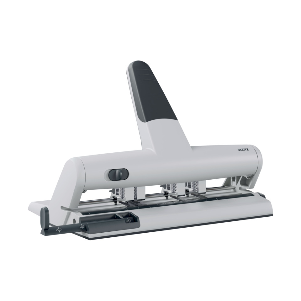 5114 Mehrfachlocher AKTO® - 30 Blatt, mit Anschlagschiene, silber