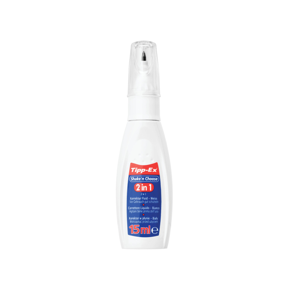 Korrekturstift Shake´n Choose 2 in 1, 15 ml, weiß