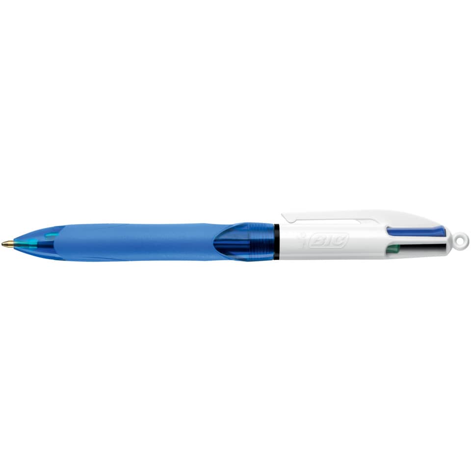 Kugelschreiber 4 Colours GRIP PRO - dokumentenecht, 0,4 mm, hellblau/weiß
