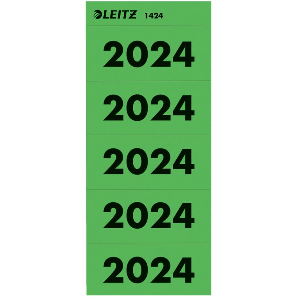 1424 Inhaltsschild 2024 - selbstklebend, 100 Stück, grün