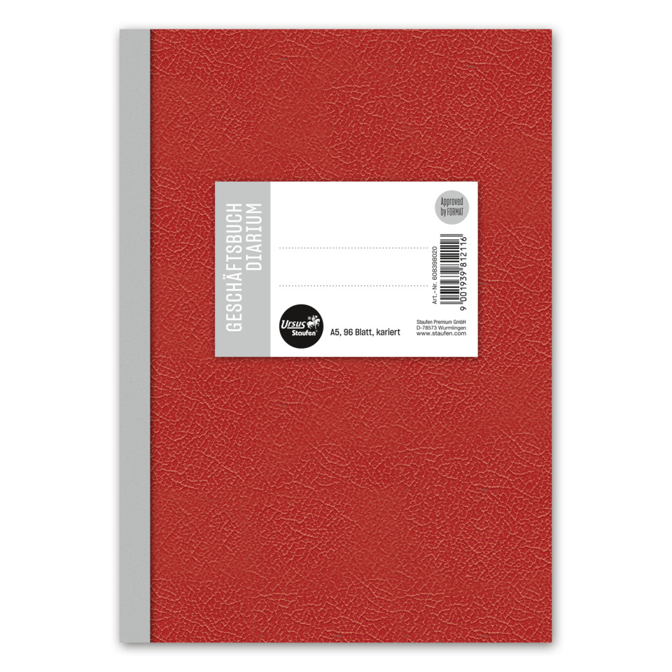 Geschäftsbuch - A5, 96 Blatt, 70g/qm, 5 mm kariert