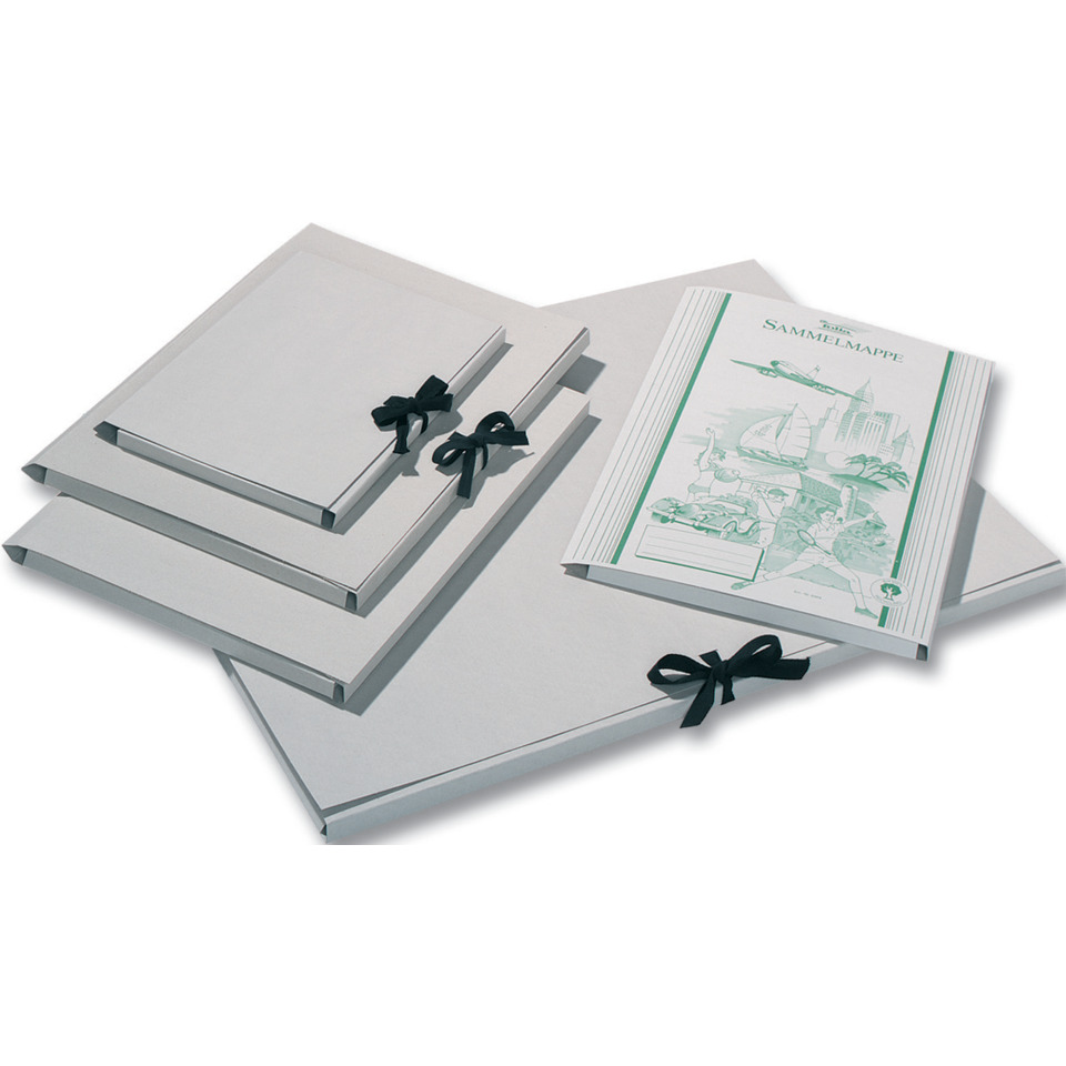 Sammelmappe aus Graupappe 500g/qm, DIN A3, mit Band