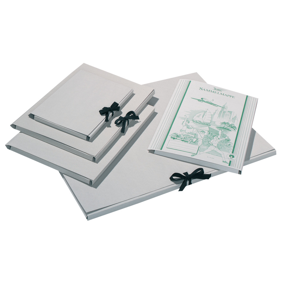 Sammelmappe aus Graupappe 500g/qm, 50x70cm, mit Band