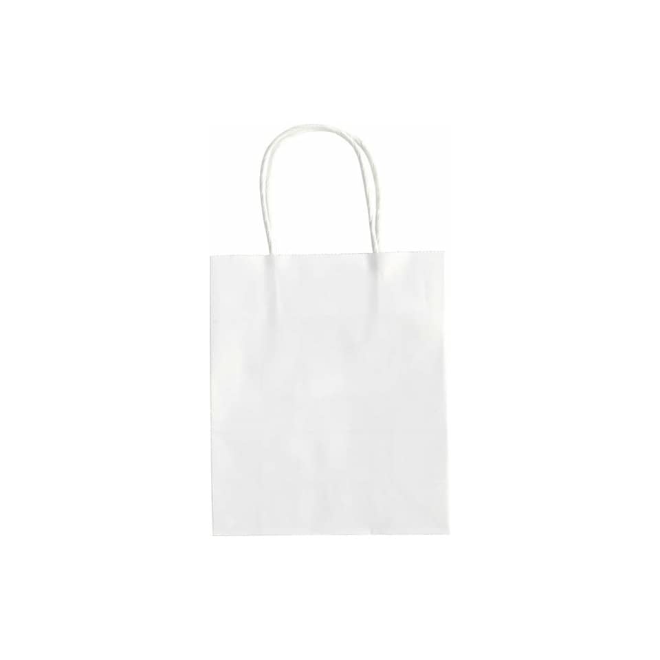 Geschenktragetasche - 18 x 8 x 21 cm, 20 Stück, weiß