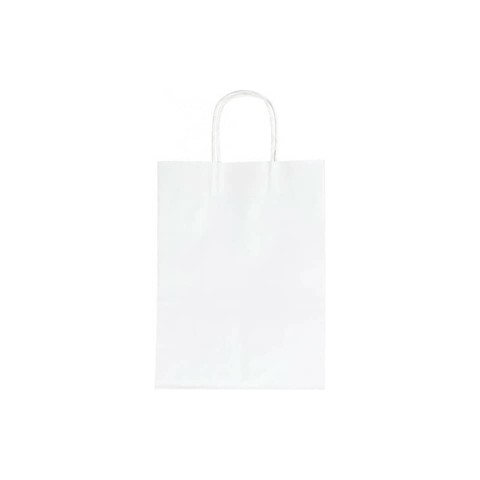 Geschenktragetasche - 24 x 12 x 31 cm, 20 Stück, weiß