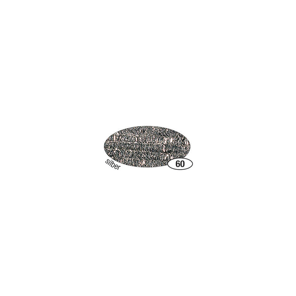 Chenilledraht - 8 mm, 10 Stück, silber
