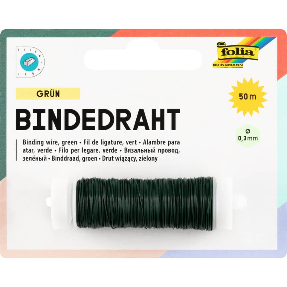 Basteldraht - 0,3 mm, grün
