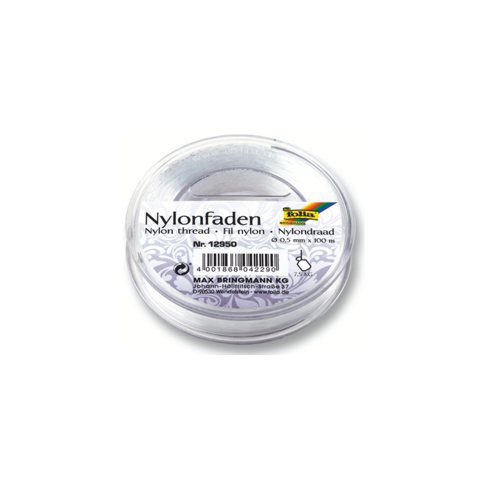 Nylonfaden - 0,5 mm, 100 m Spule