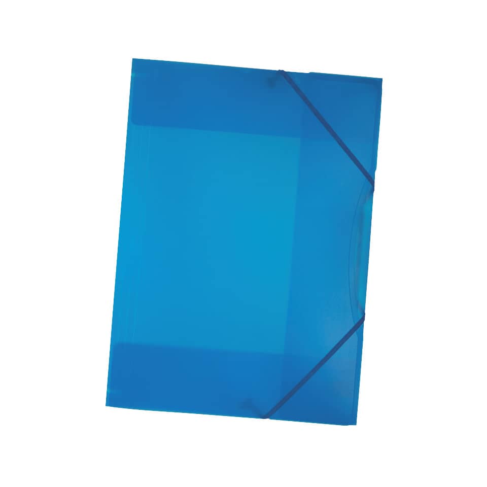 Sammelmappe mit Gummiband, DIN A3, transparent, blau