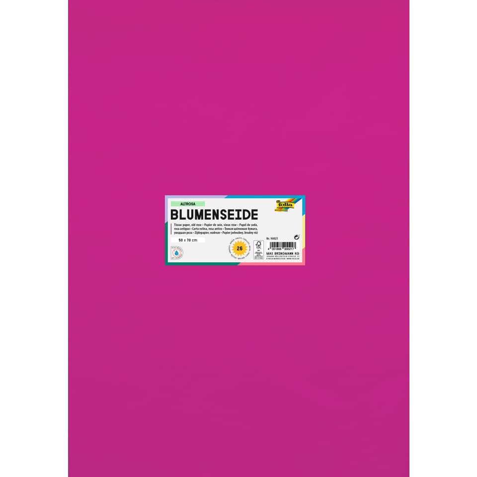 Blumenseide - 50 x 70 cm, 26 Bogen, altrosa