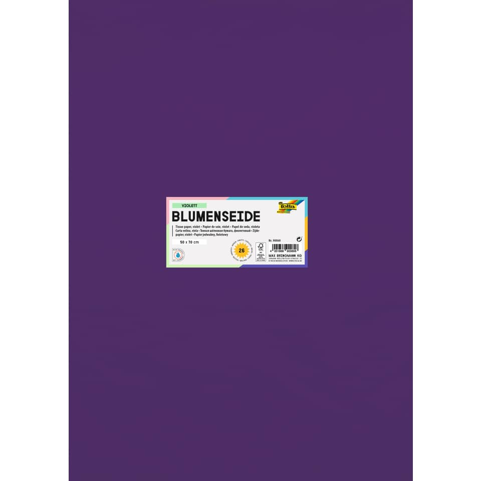 Blumenseide - 50 x 70 cm, 26 Bogen, violett