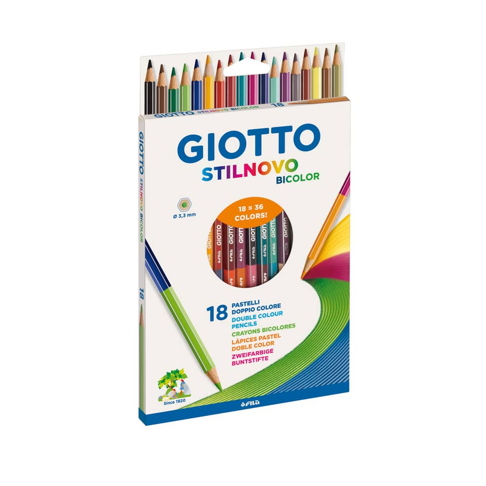 Farbstifte Stilnovo Bicolor - 18er Kartonetui