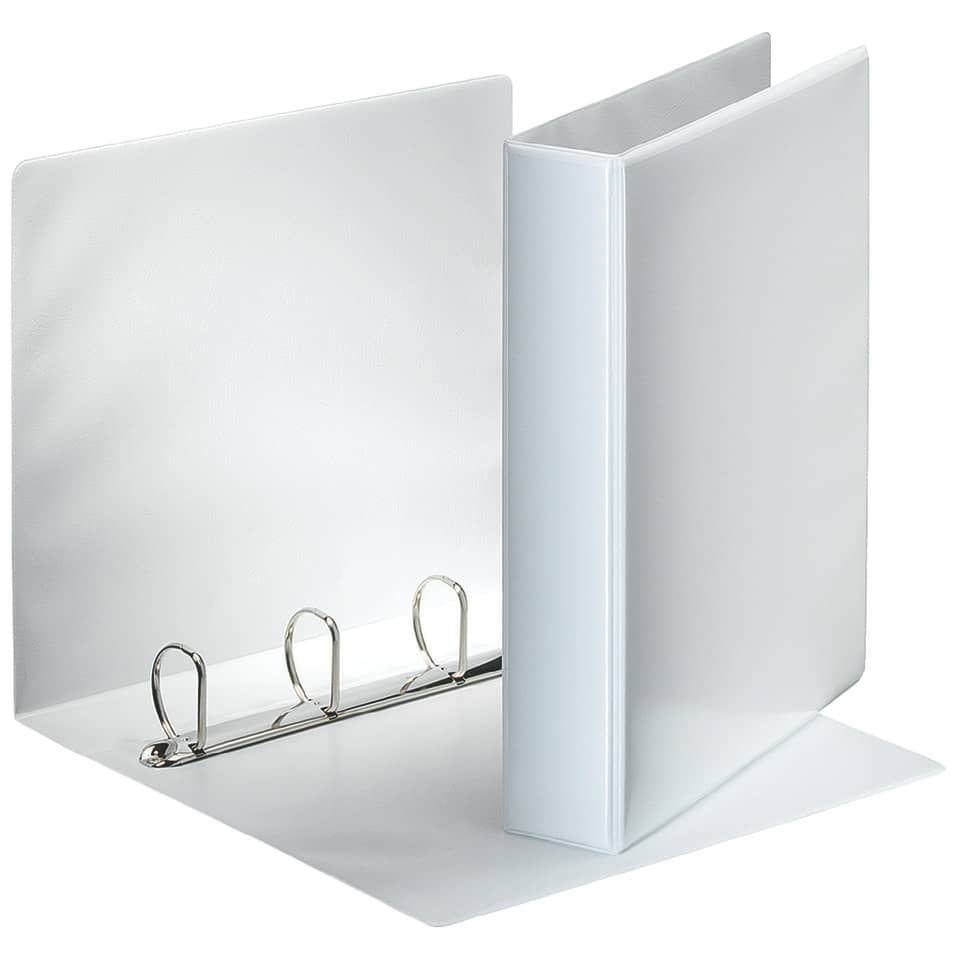 Ringbuch Präsentation, mit Taschen, A4, PP, 4 Ringe, 40 mm, weiß
