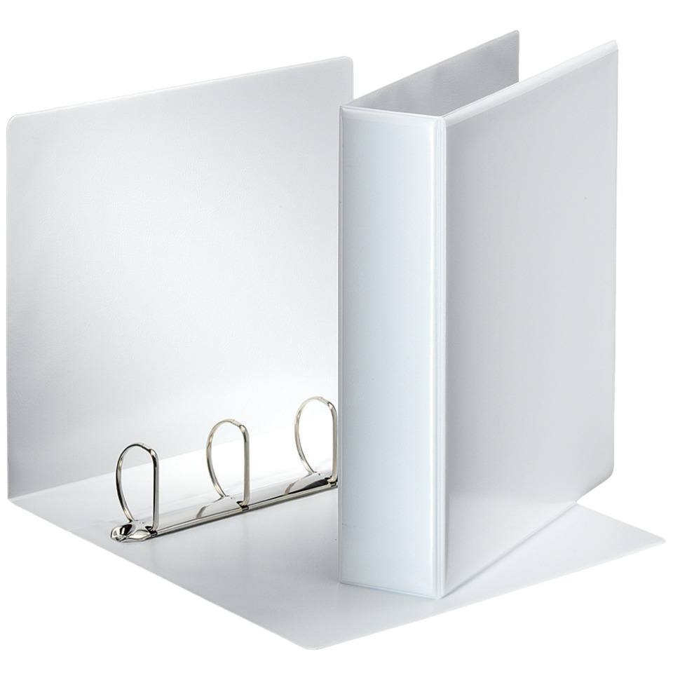 Ringbuch Präsentation, mit Taschen, A4, PP, 4 Ringe, 50 mm, weiß