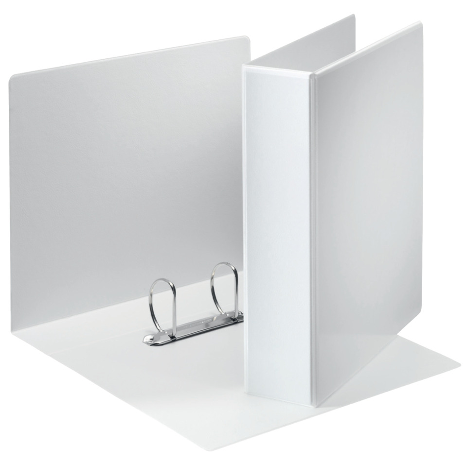 Ringbuch Präsentation, mit Taschen, A4, PP, 2 Ringe, 50 mm, weiß