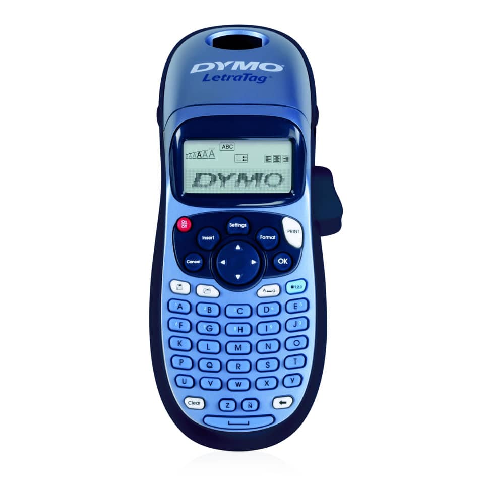 Beschriftungsgerät LetraTag® 100H - ABC-Tastatur, Thermodirektdruck, schwarz/blau