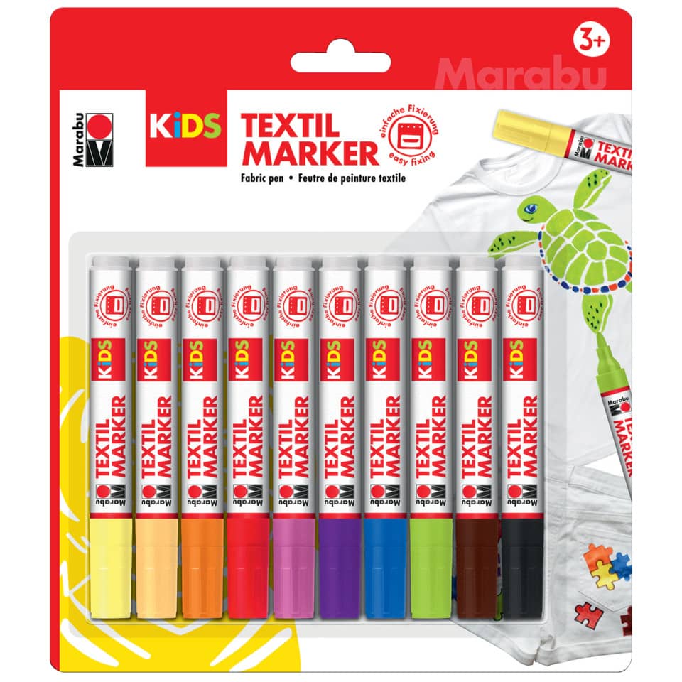 Stoffmalstift Kids Set - 10 Stück sortiert
