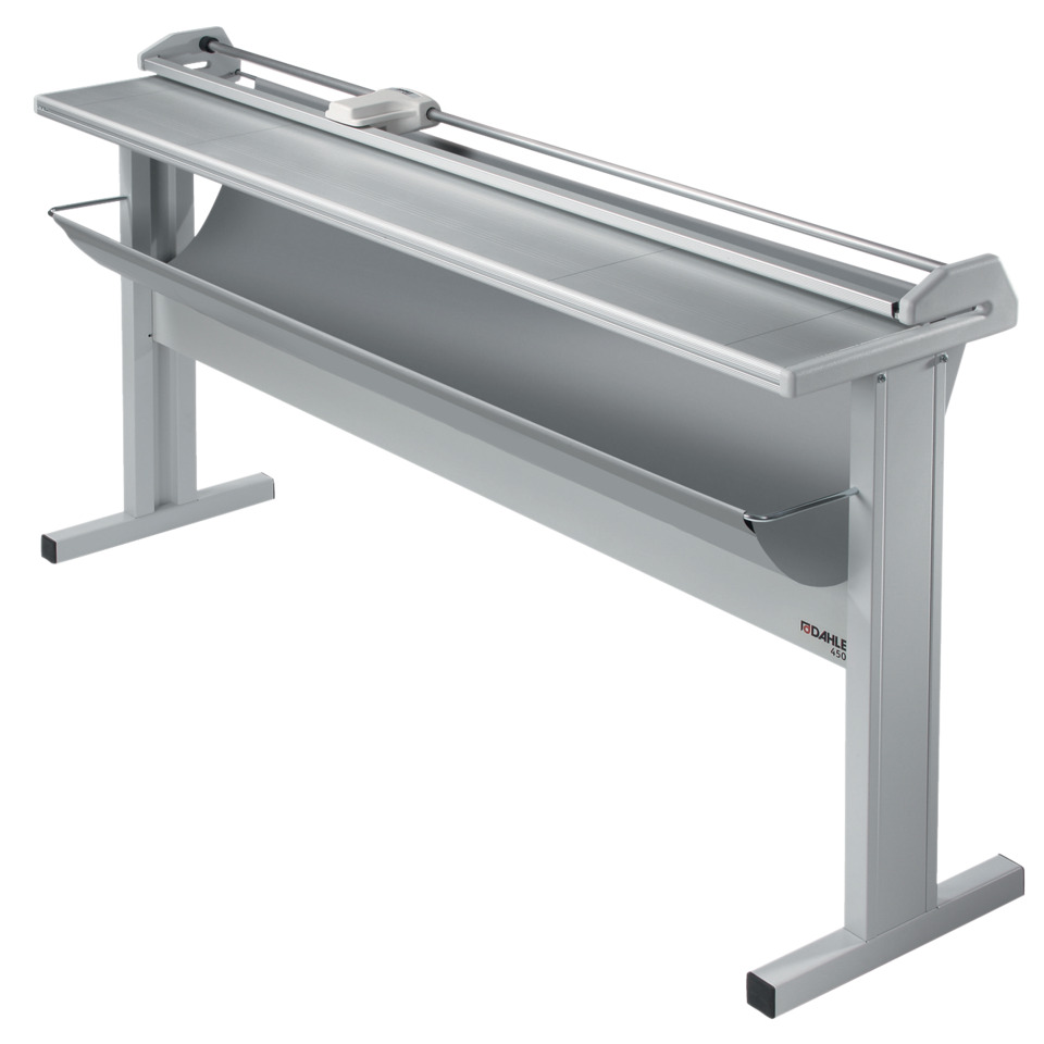 Rollen-Schneidemaschine 450 - Schnittlänge 1500 mm, inkl. Untergestell und Auffangwanne