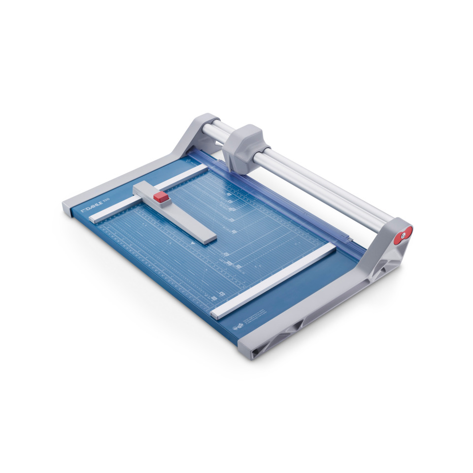 Rollen-Schneidemaschine 550 - Schnittlänge 360 mm, A4, mit doppelter Führungsstange, blau