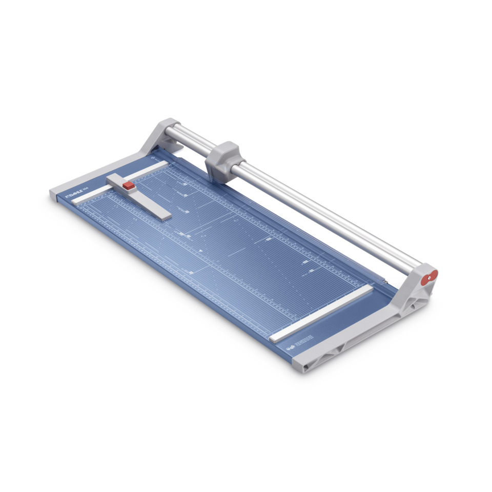 Roll- & Schnitt-Schneidemaschine 554 - Schnittlänge 720 mm, A2, mit doppelter Führungsstange, blau