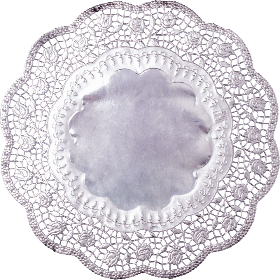 Tortenspitzen - Ø 36 cm, 4 Stück, silber