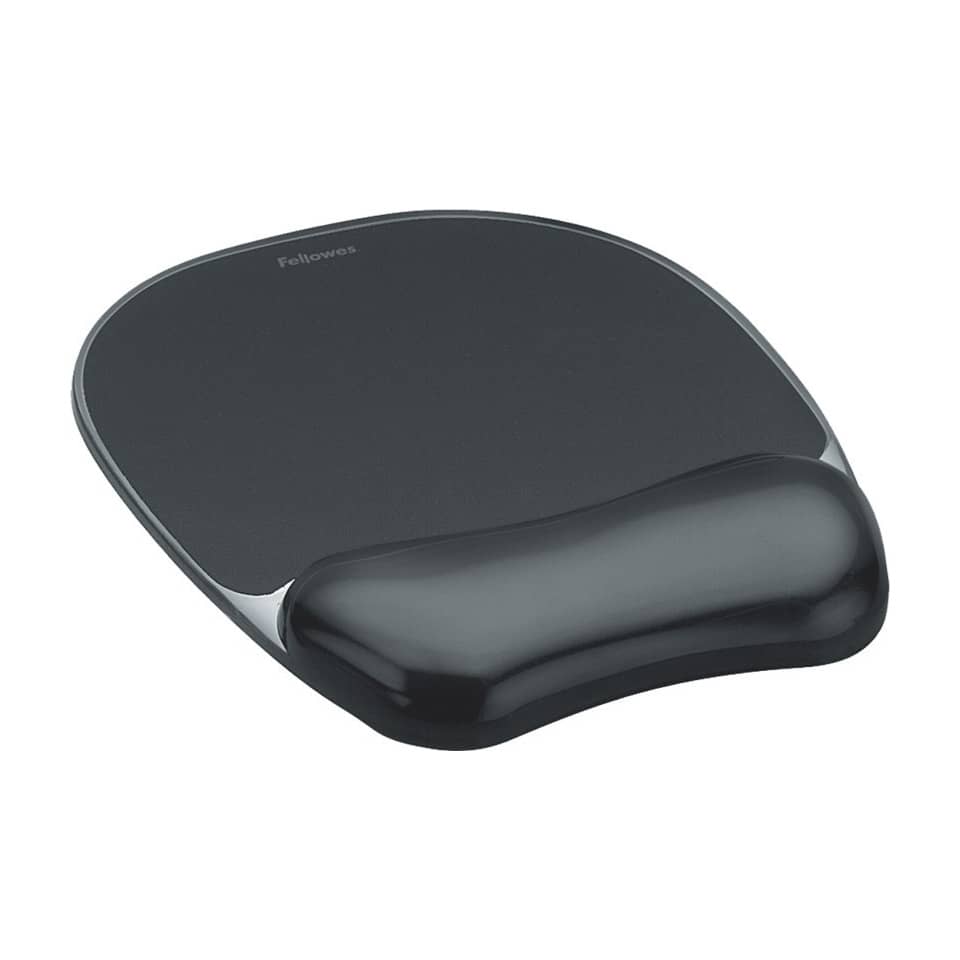 Handgelenkauflage mit Mauspad Crystal Gel - 202 x 32 x 230 mm, schwarz
