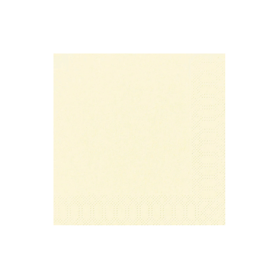 Cocktail-Servietten 3lagig Tissue Uni champagne, 24 x 24 cm, 20 Stück