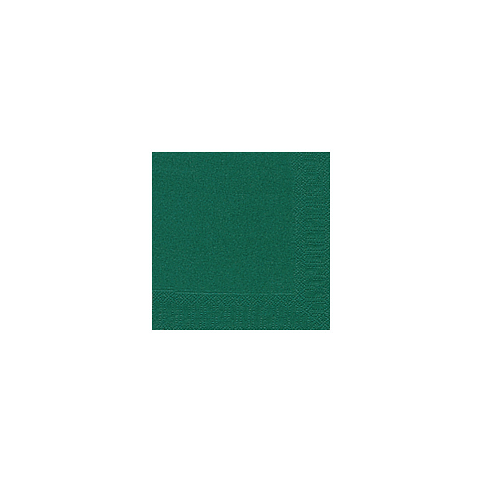 Cocktail-Servietten 3lagig Tissue Uni dunkelgrün, 24 x 24 cm, 20 Stück