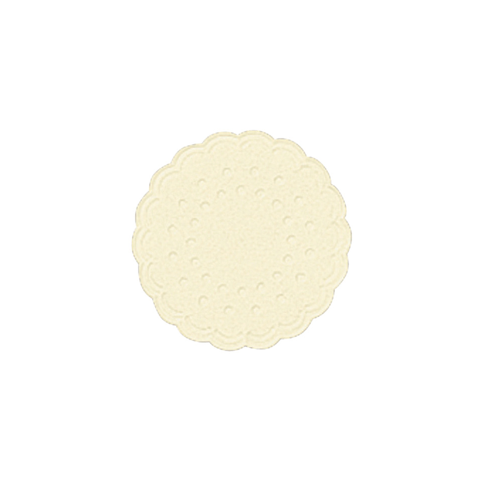 Tassenuntersetzer  - Ø 7,5 cm, creme, 25 Stück