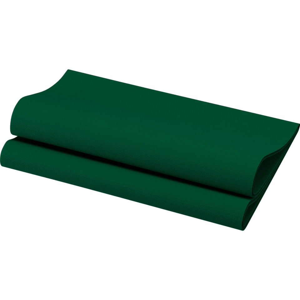 Lunchservietten Bio Dunisoft® - 40 x 40 cm, 3-lagig, dunkelgrün, 12 Stück
