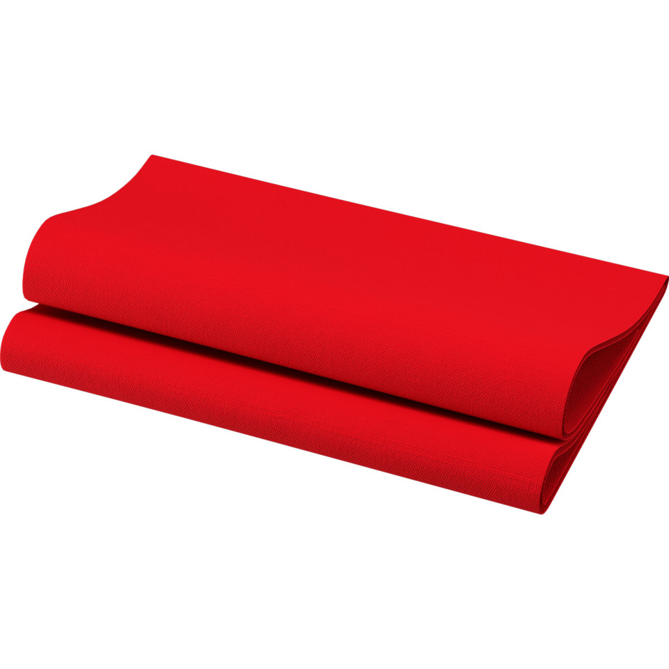 Lunchservietten Bio Dunisoft® - 40 x 40 cm, 3-lagig, rot, 12 Stück