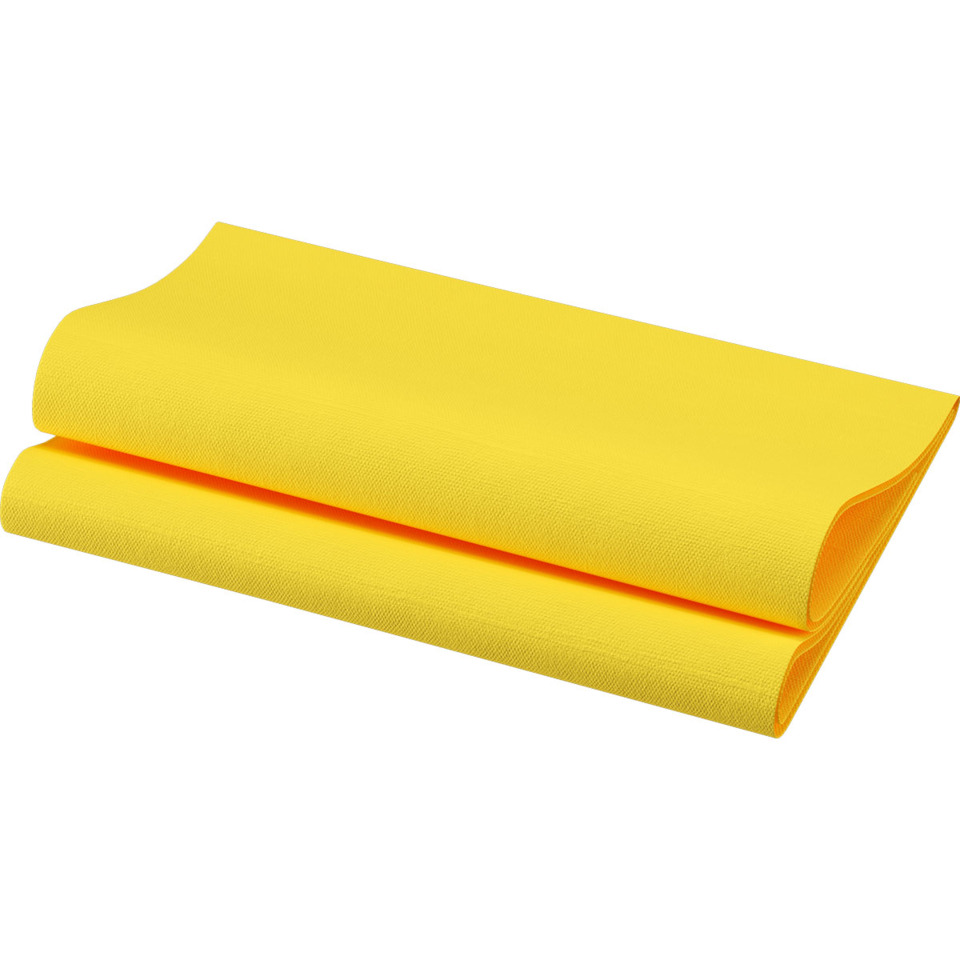 Lunchservietten Bio Dunisoft® - 40 x 40 cm, 3-lagig, gelb, 12 Stück