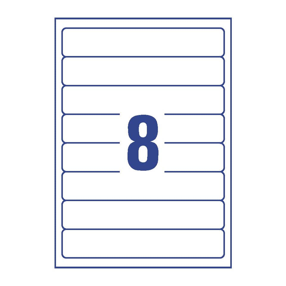 L6060-100 Ordner-Etiketten - schmal/kurz, (A4 - 100 Blatt) 800 Stück, weiß