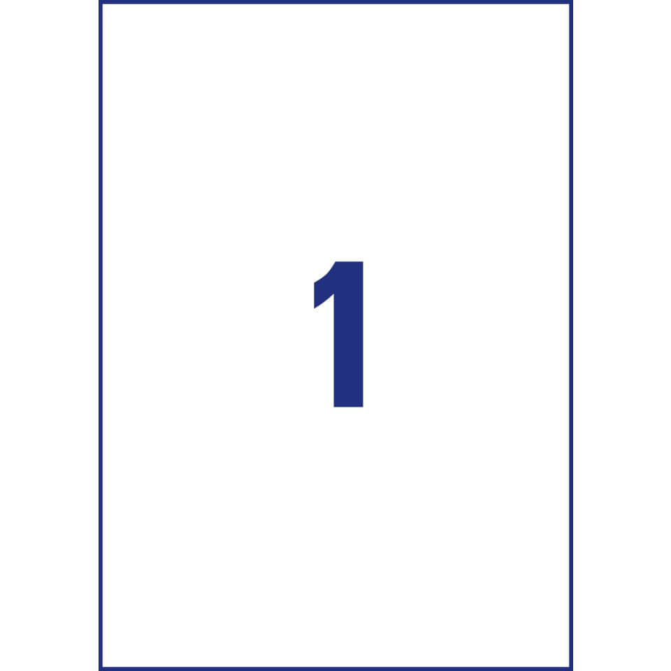3478-200 Universal-Etiketten - 210 x 297 mm, weiß, 220 Etiketten/220 Blatt, permanent