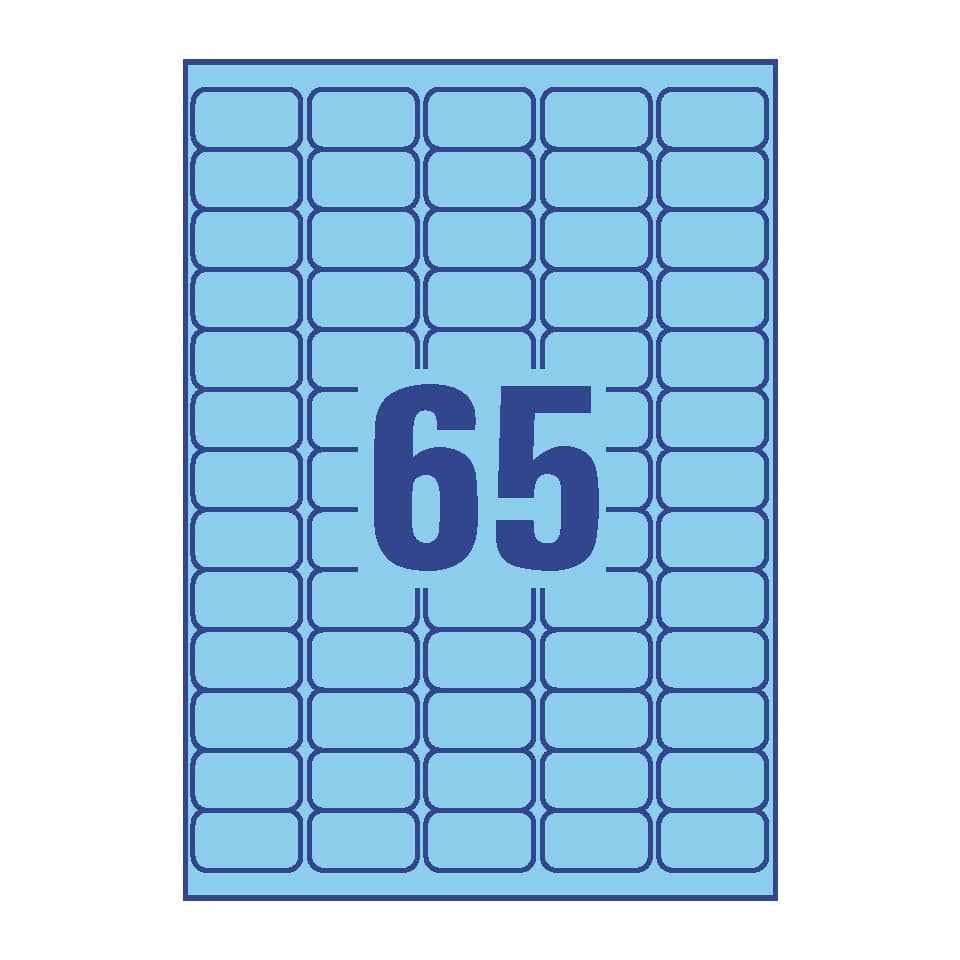L4791-20 Etiketten - 38,1 x 21,2 mm, blau, 1.300 Etiketten/20 Blatt, wiederablösbar