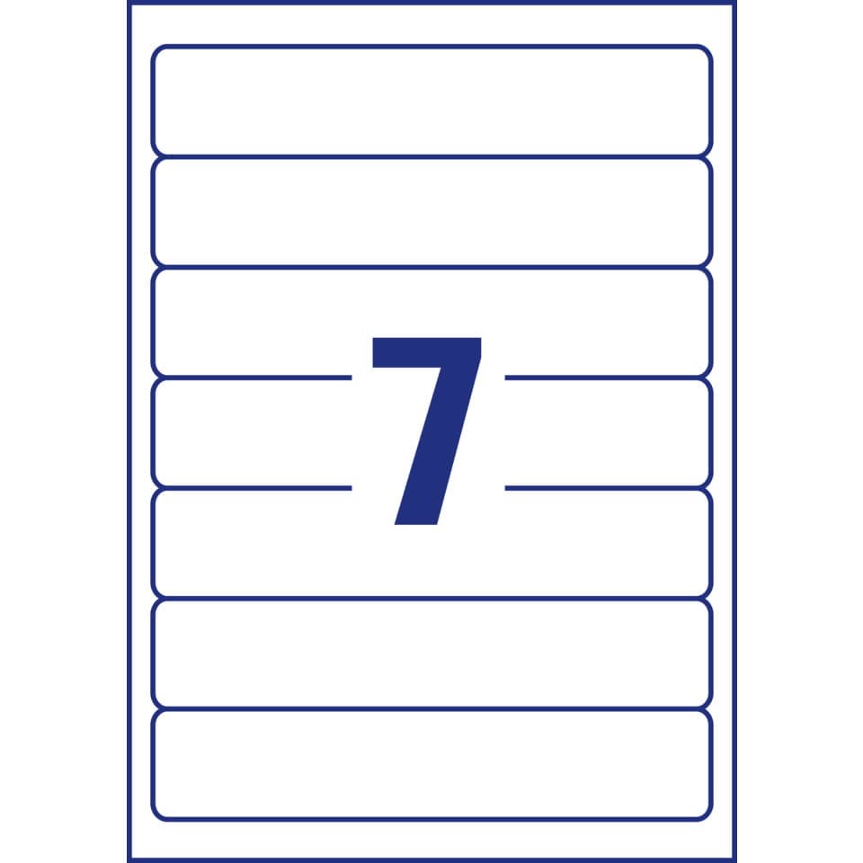 L4760-10 Home Office Ordnerrücken-Etiketten - schmal/kurz, 38x192 mm, weiß, 70 Etiketten