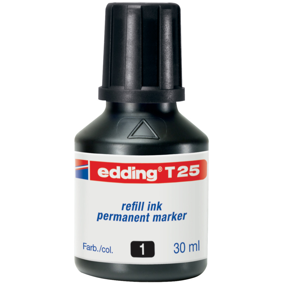 T 25 Nachfülltinte - für Permanentmarker, 30 ml, schwarz