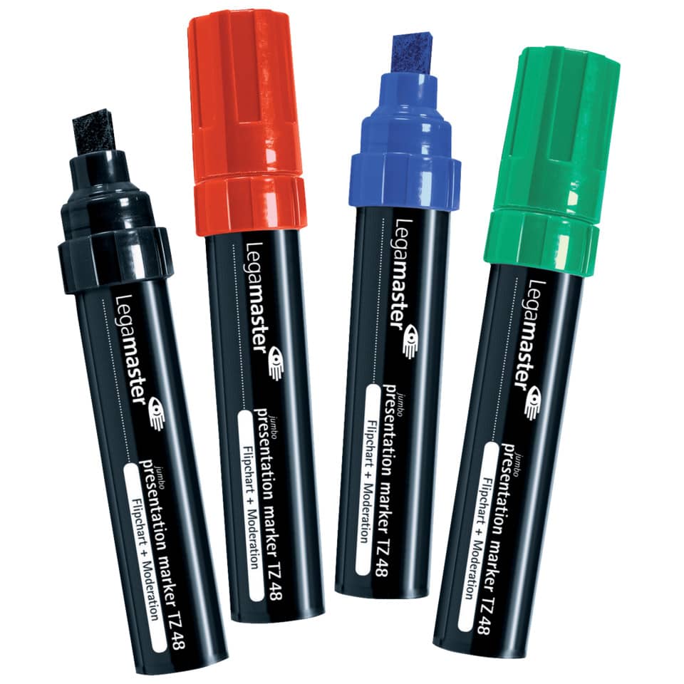 Präsentationsmarker TZ48 - nachfüllbar, ca. 4 - 12 mm, 4er Etui
