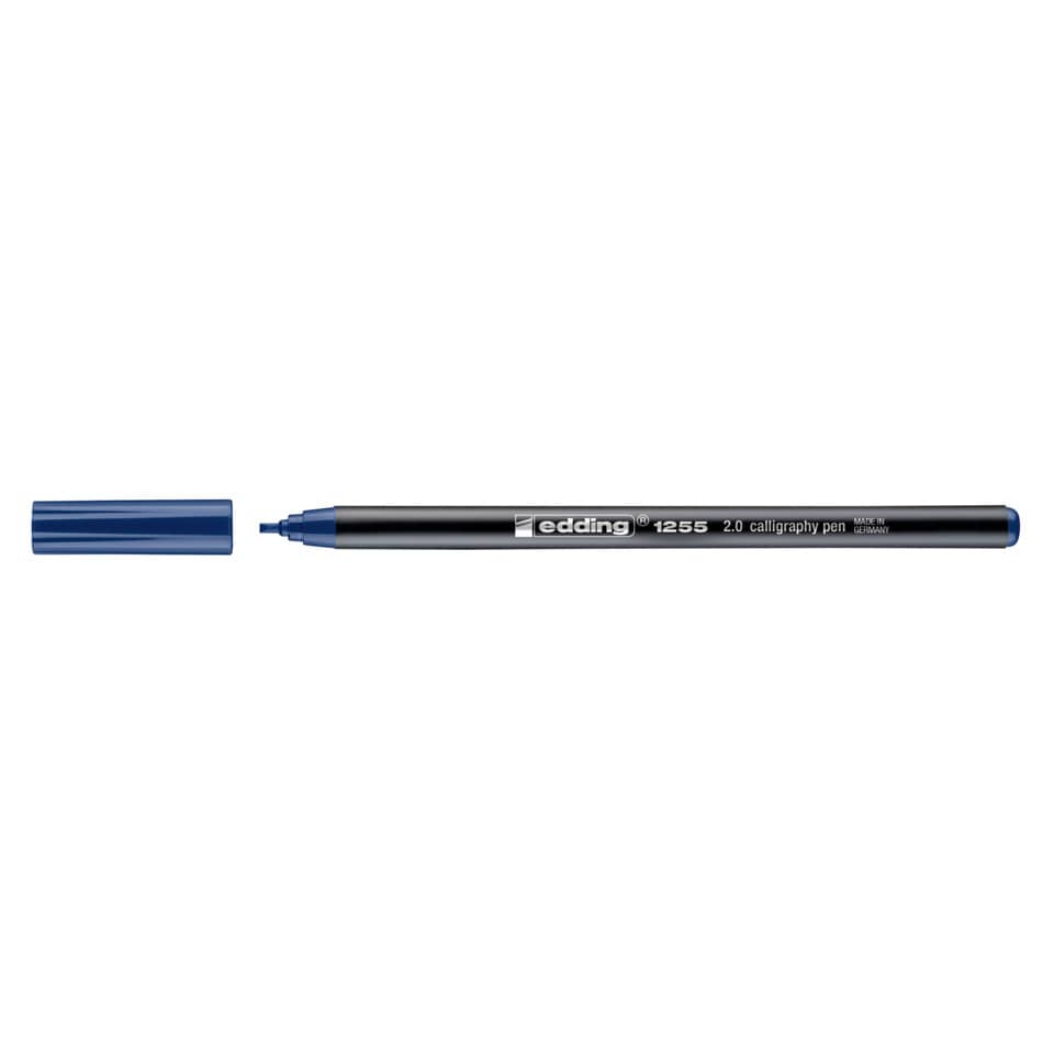1255 Kalligrafie Stift - Fasermaler, 2,0 mm, stahlblau