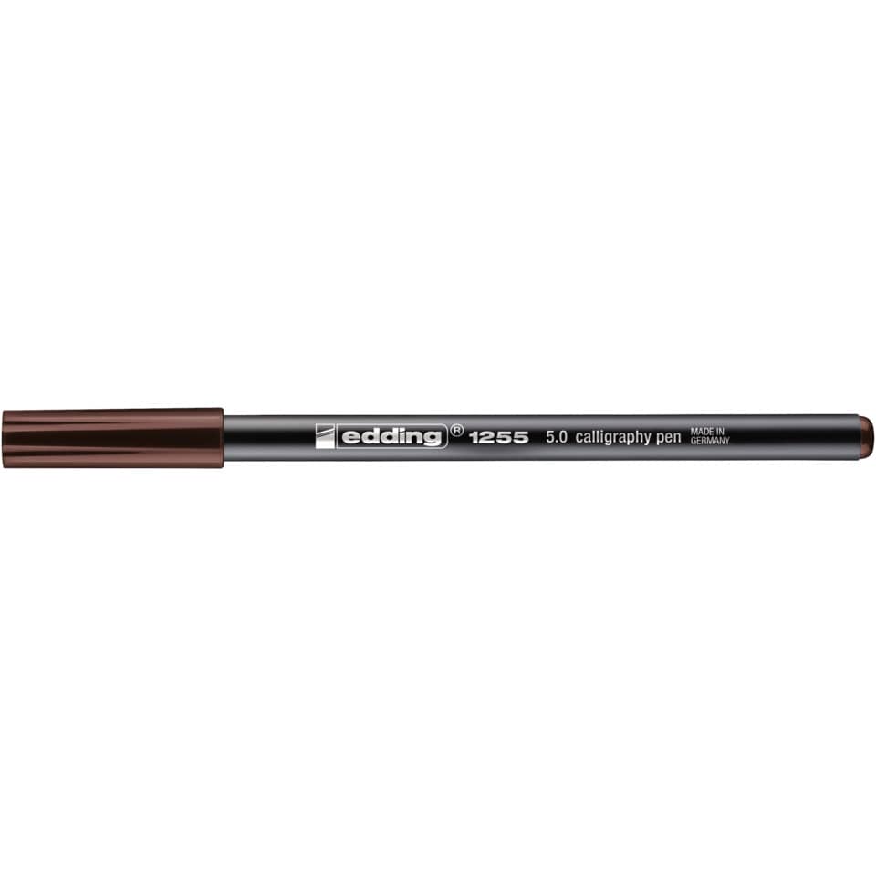 1255 Kalligrafie Stift - Fasermaler, 5,0 mm, dunkelbraun