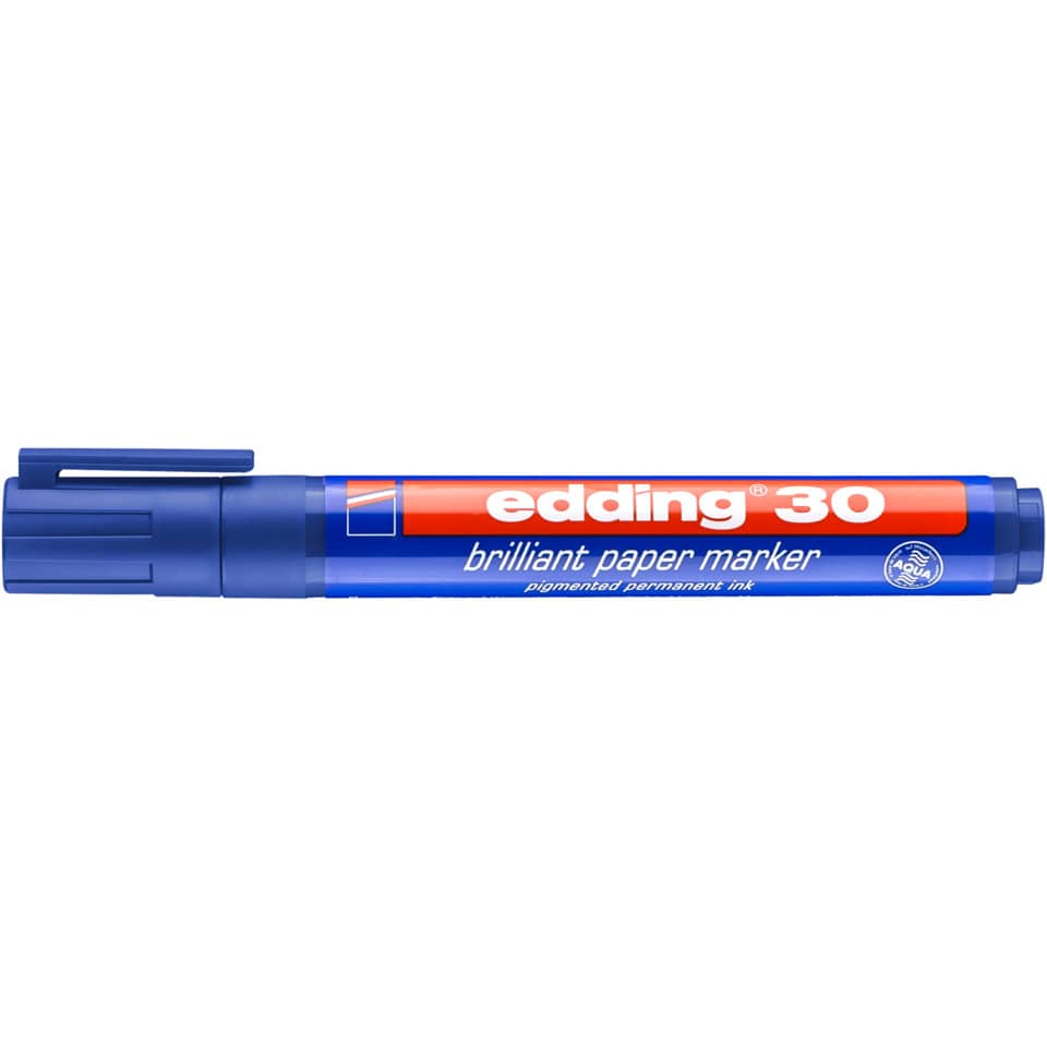30 Brilliant paper marker - nachfüllbar, 1,5 - 3 mm, blau